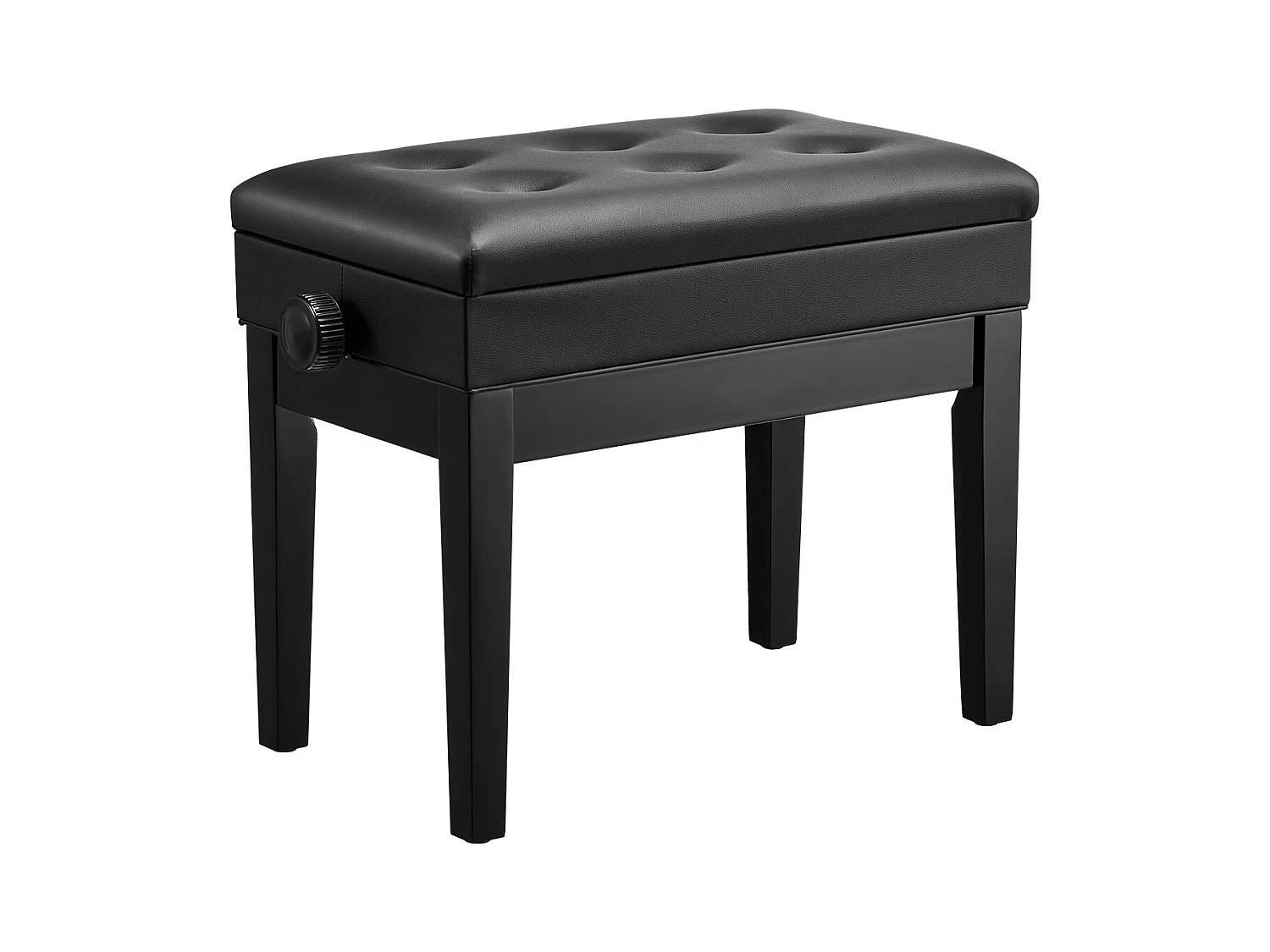 Piano Bank Verstelbaar SucceBuy, Gestoften Zitting, Opbergkruk Hout - Comfort en Functionaliteit voor Pianisten