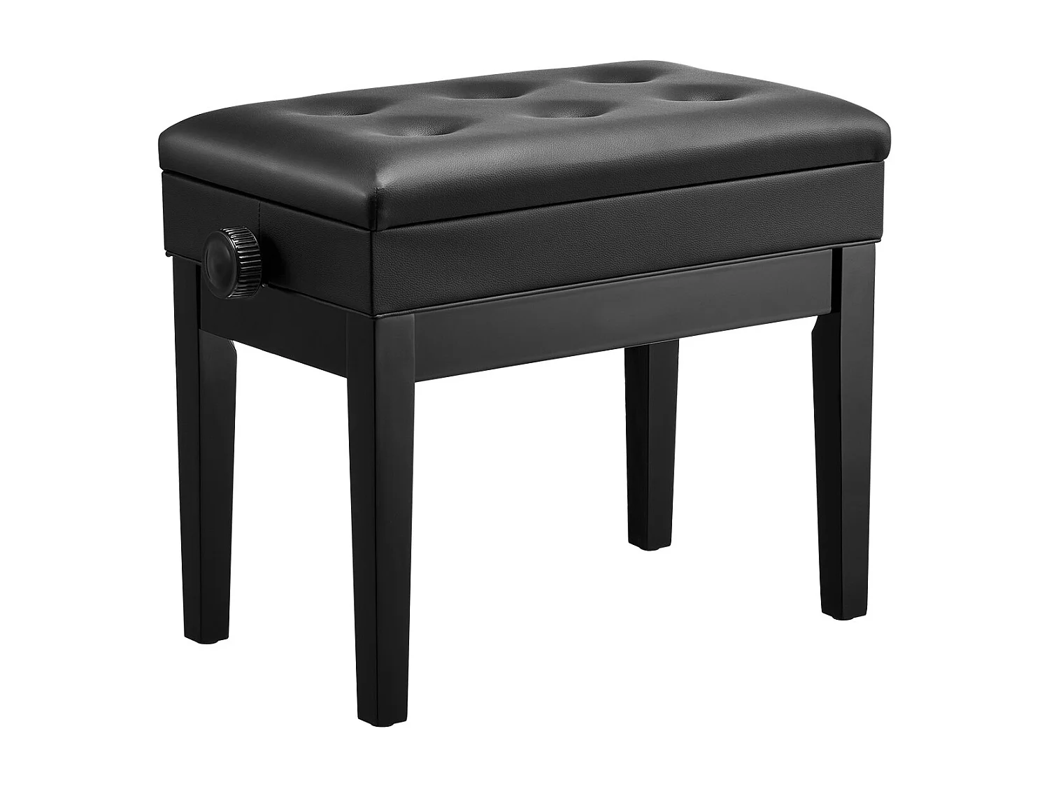 Piano Bank Verstelbaar SucceBuy, Gestoften Zitting, Opbergkruk Hout - Comfort en Functionaliteit voor Pianisten