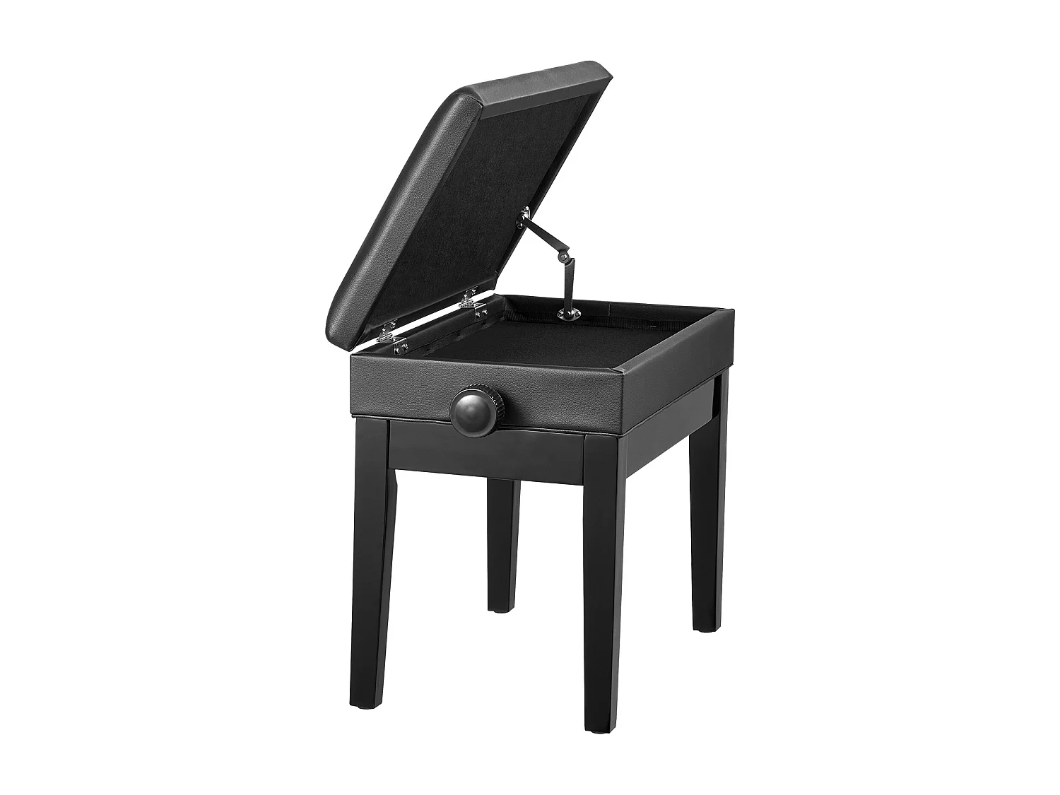 Piano Bank Verstelbaar SucceBuy, Gestoften Zitting, Opbergkruk Hout - Comfort en Functionaliteit voor Pianisten