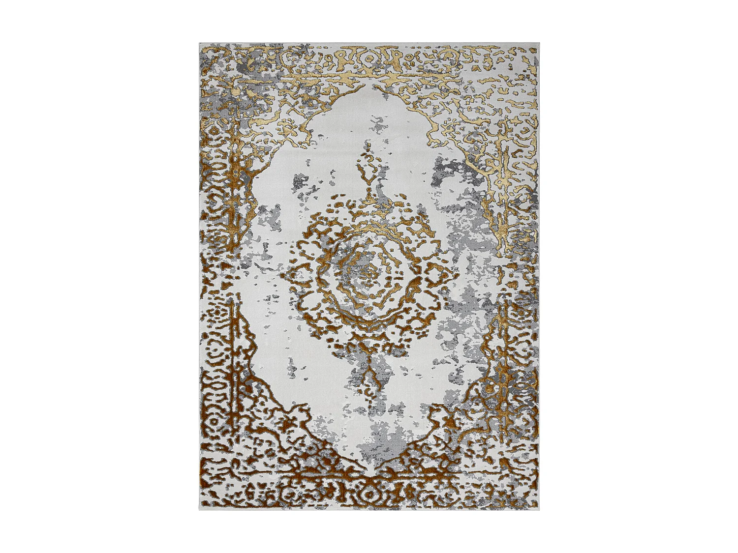 Tapis ALLURE 1961 Ornement, cadre - Structurel, élégant, glamour or  280x370 cm