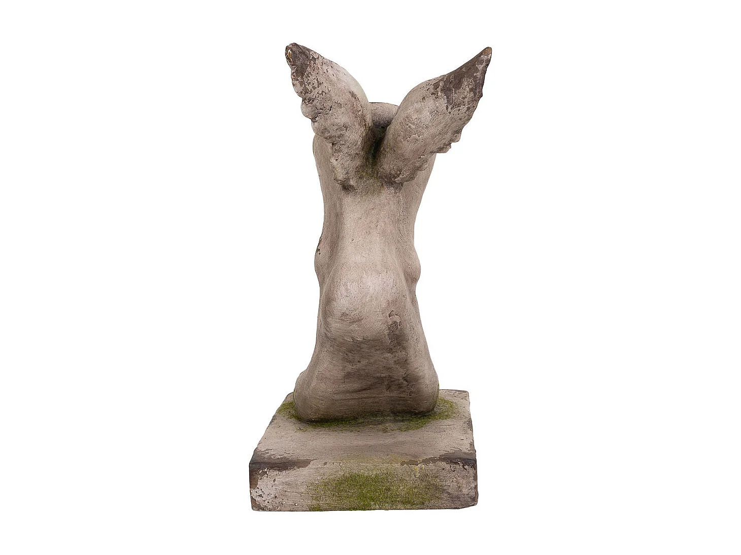 Jardinière à pied décor magnésium couleur pierre, 24x18x33h cm