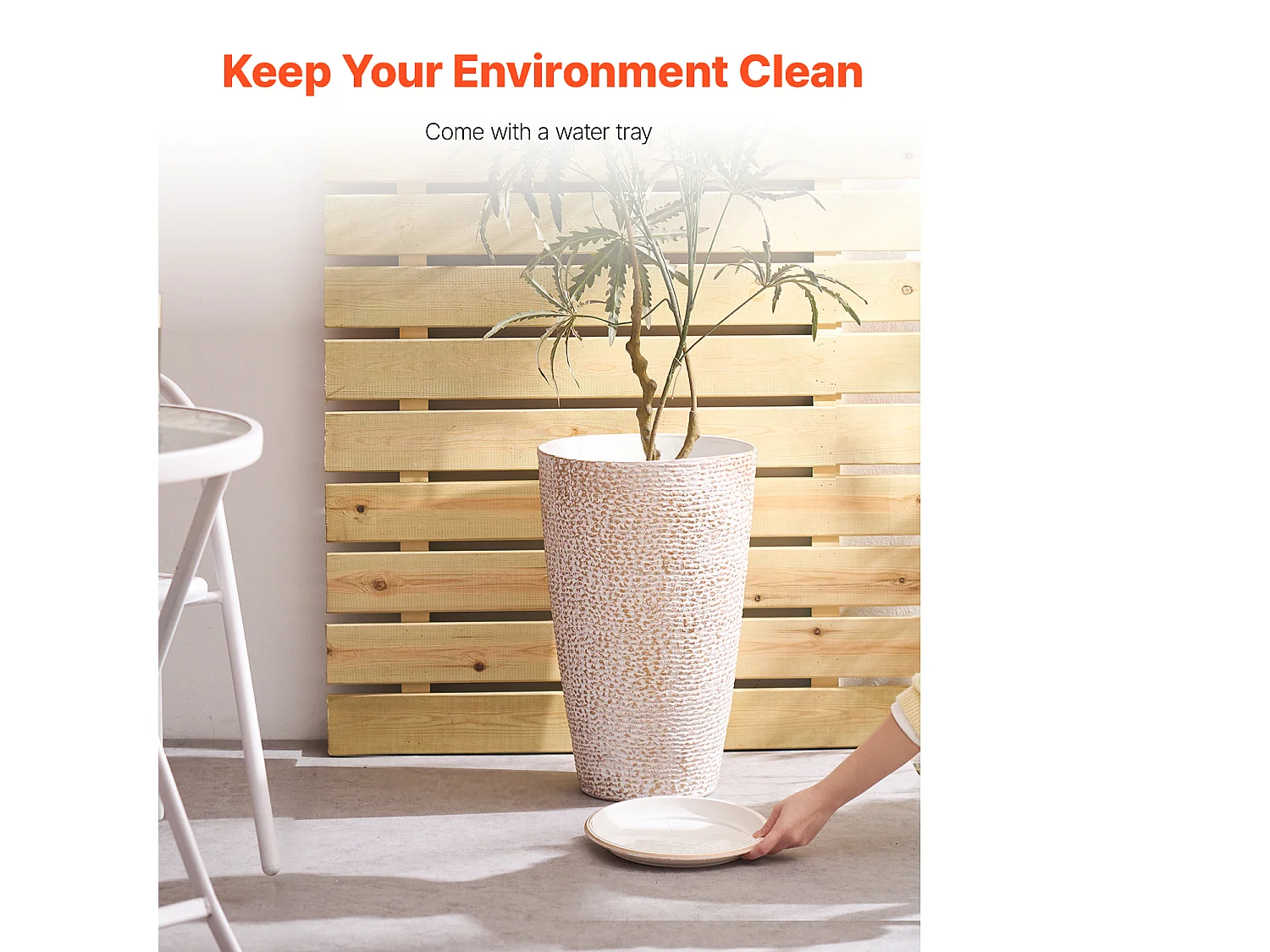 Bloempot SucceBuy, 2-Pack 53 cm Ronde Taps Toelopende Plantenpotten voor Buiten en Binnen