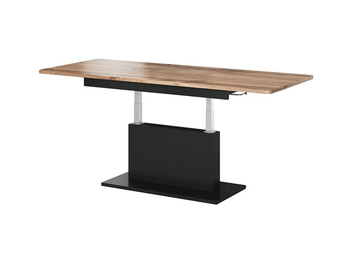 Table Basse Busetti/Aggloméré laminé/Métal/Marron&Noir