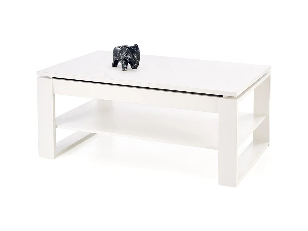 Table basse Betty/Plateau de meuble stratifié/Blanc
