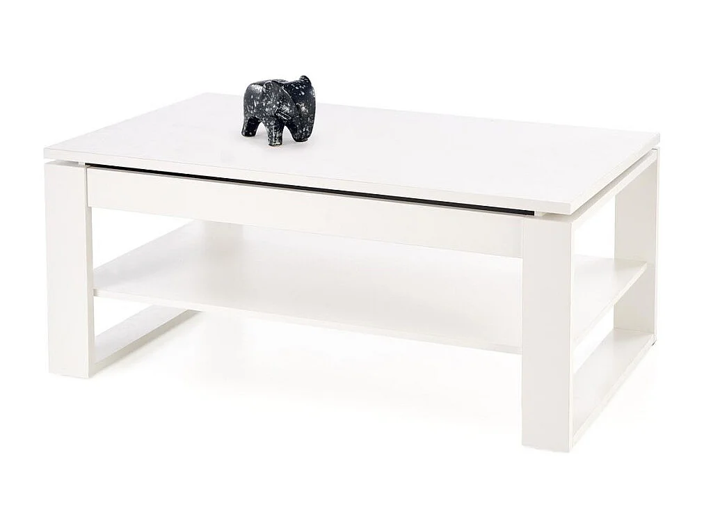 Table basse Betty/Plateau de meuble stratifié/Blanc