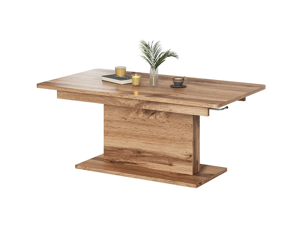 Table basse Busetti/Aggloméré laminé/Métal/Marron