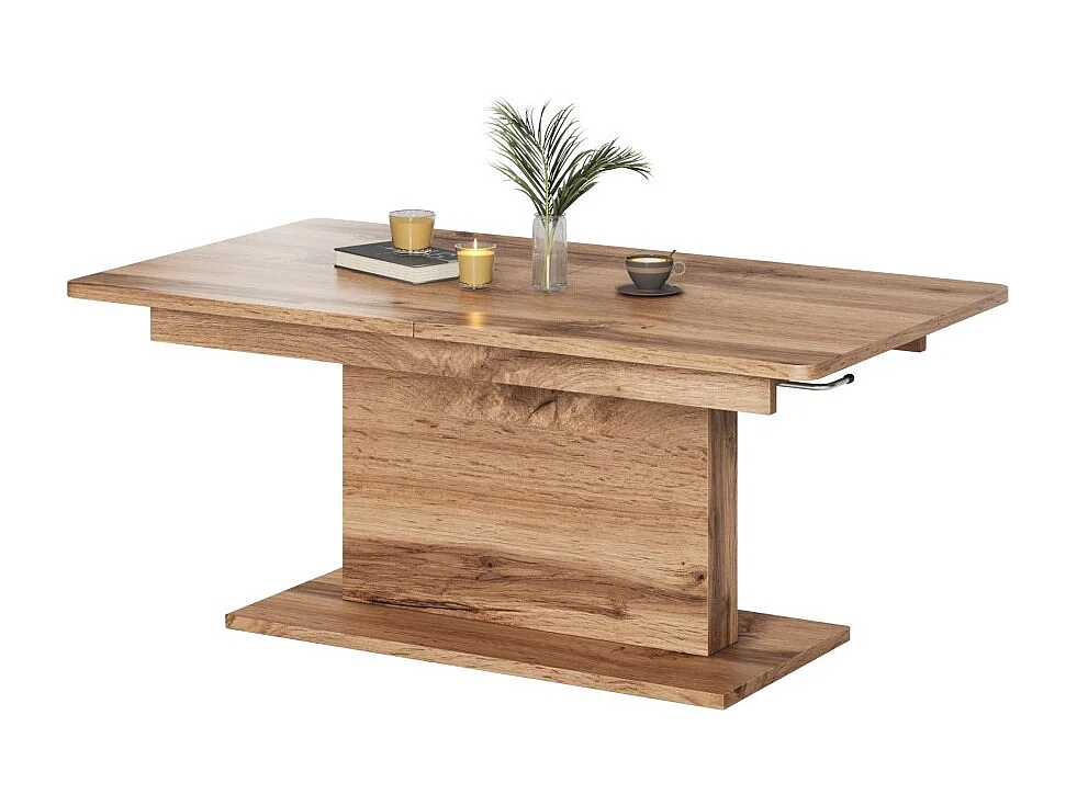 Tavolino Busetti/Truciolare laminato/Metallo/Marrone