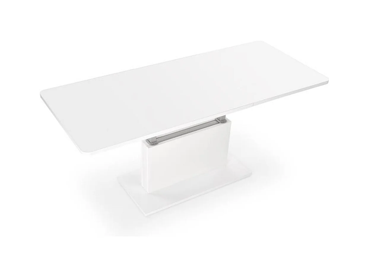 Table basse Busetti/Aggloméré laminé/Métal/Blanc