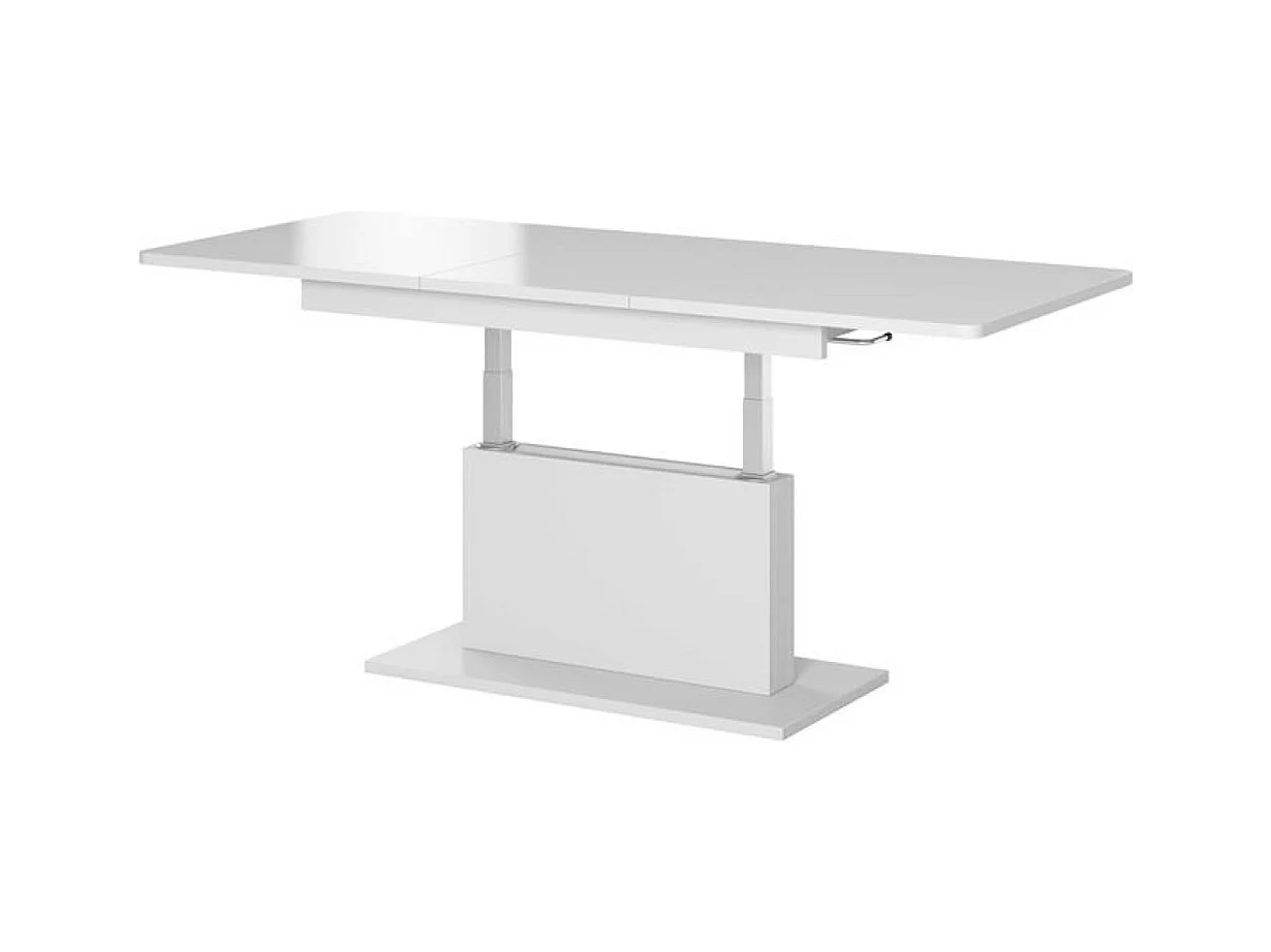 Table basse Busetti/Aggloméré laminé/Métal/Blanc