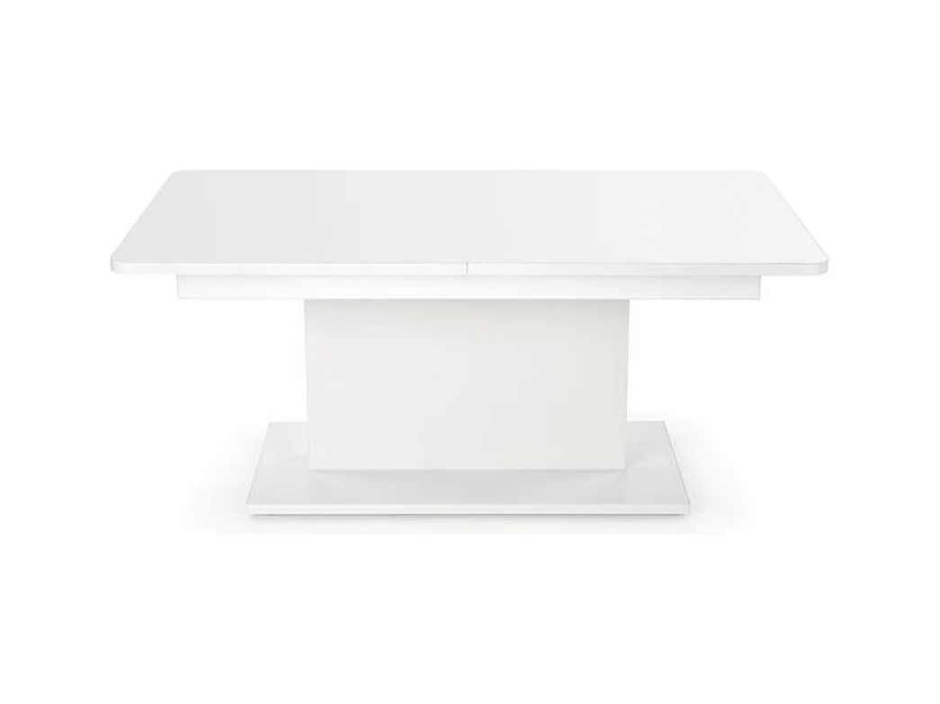 Table basse Busetti/Aggloméré laminé/Métal/Blanc