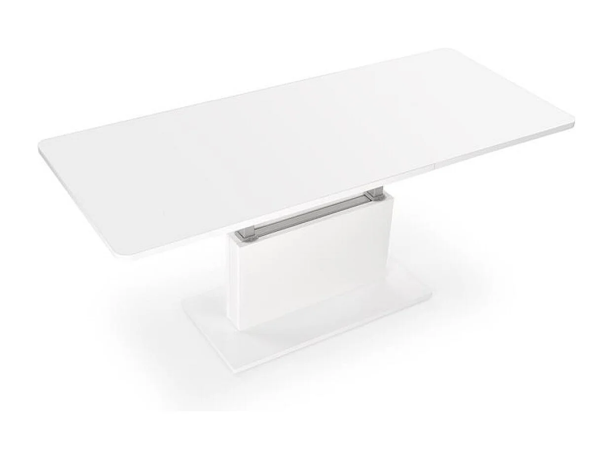 Table basse Busetti/Aggloméré laminé/Métal/Blanc
