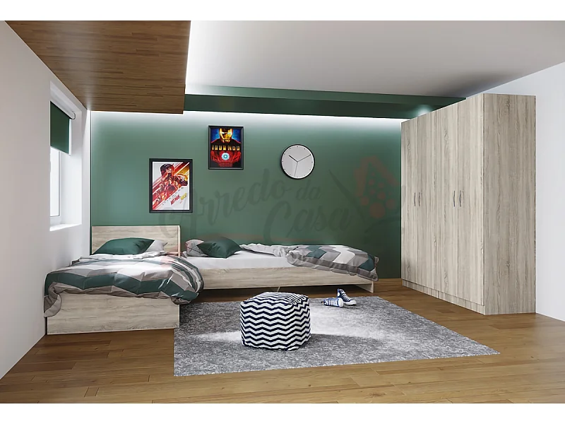 Cameretta moderna in rovere chiaro CCI9