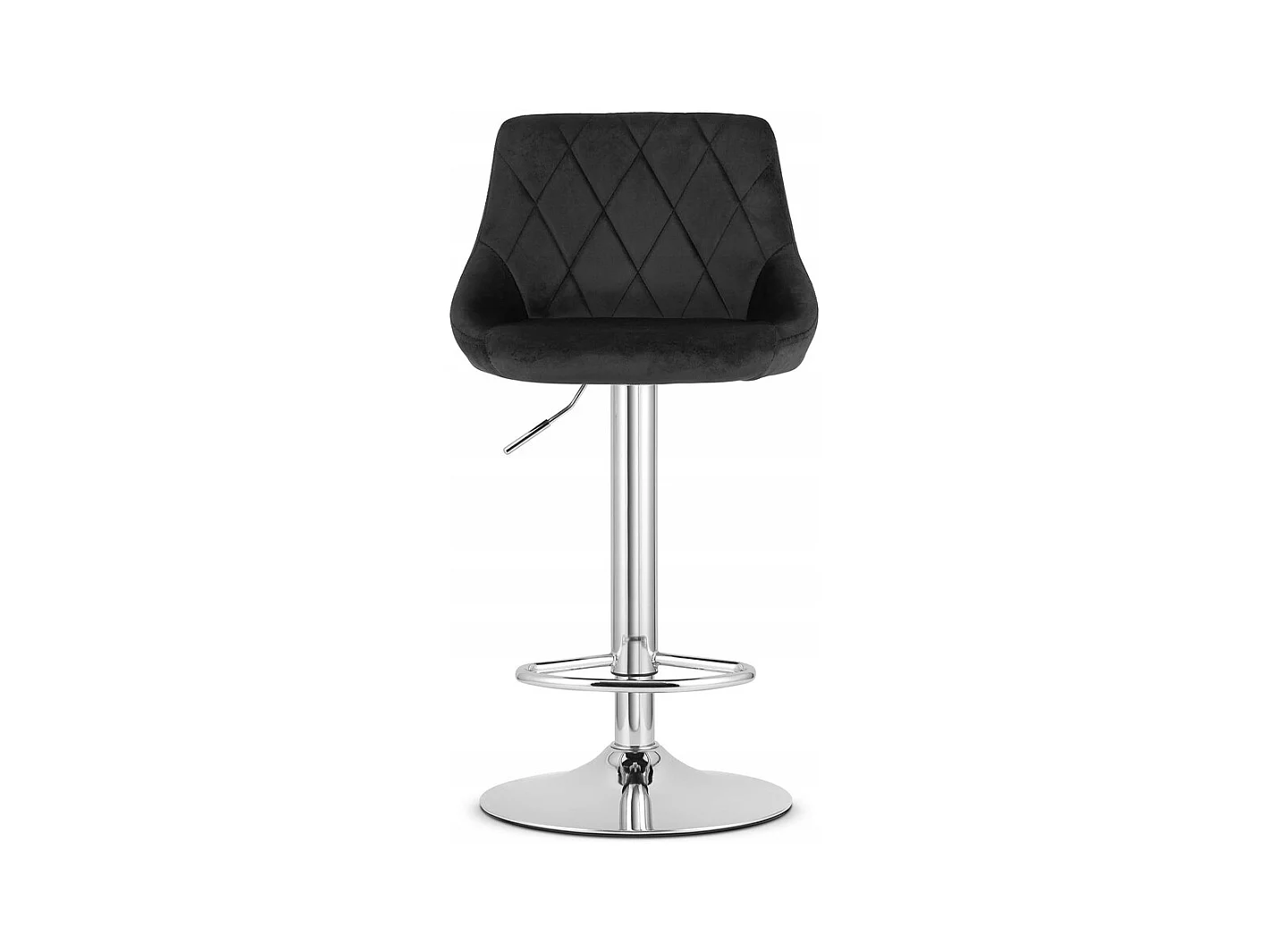 Tabouret KAST - velours noir / base chromée x 2