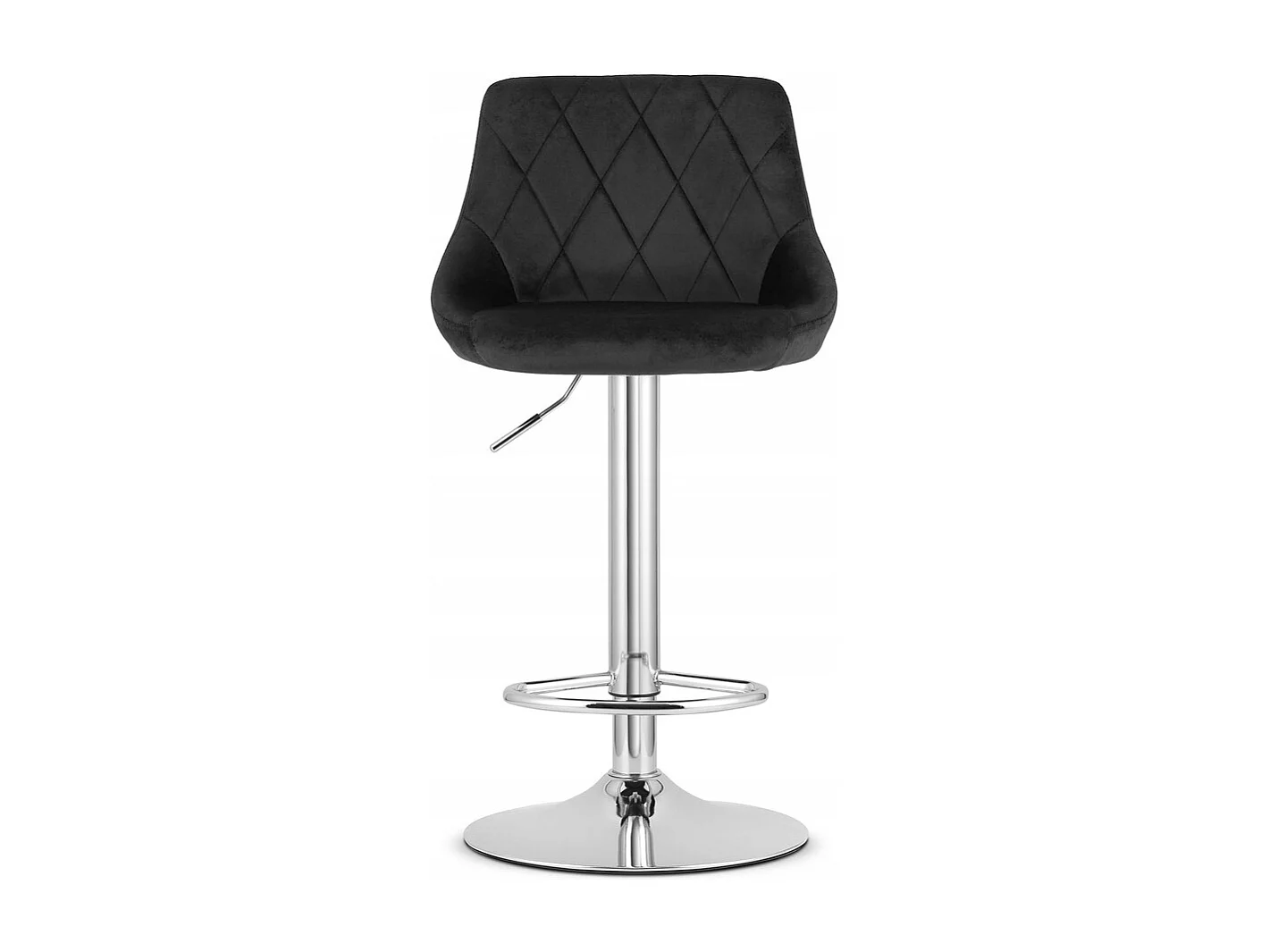 Tabouret KAST - velours noir / base chromée x 2
