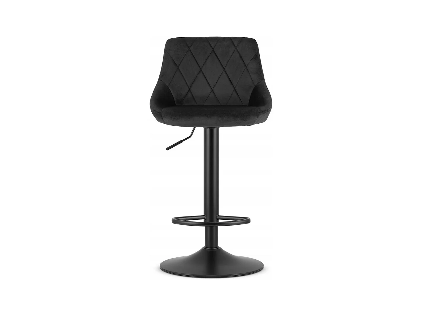 Tabouret KAST - velours noir / base noire x 2