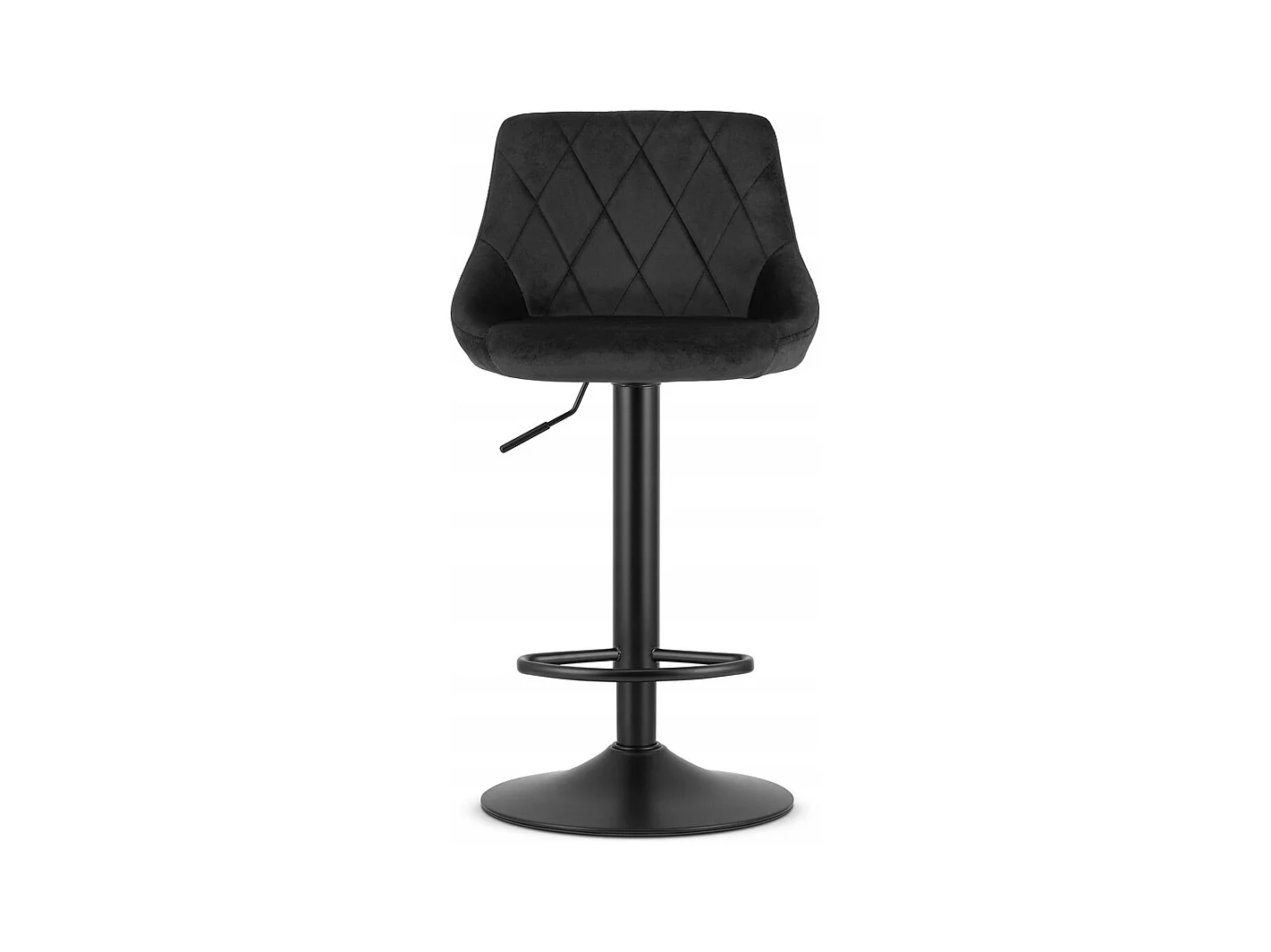 Tabouret KAST - velours noir / base noire x 2