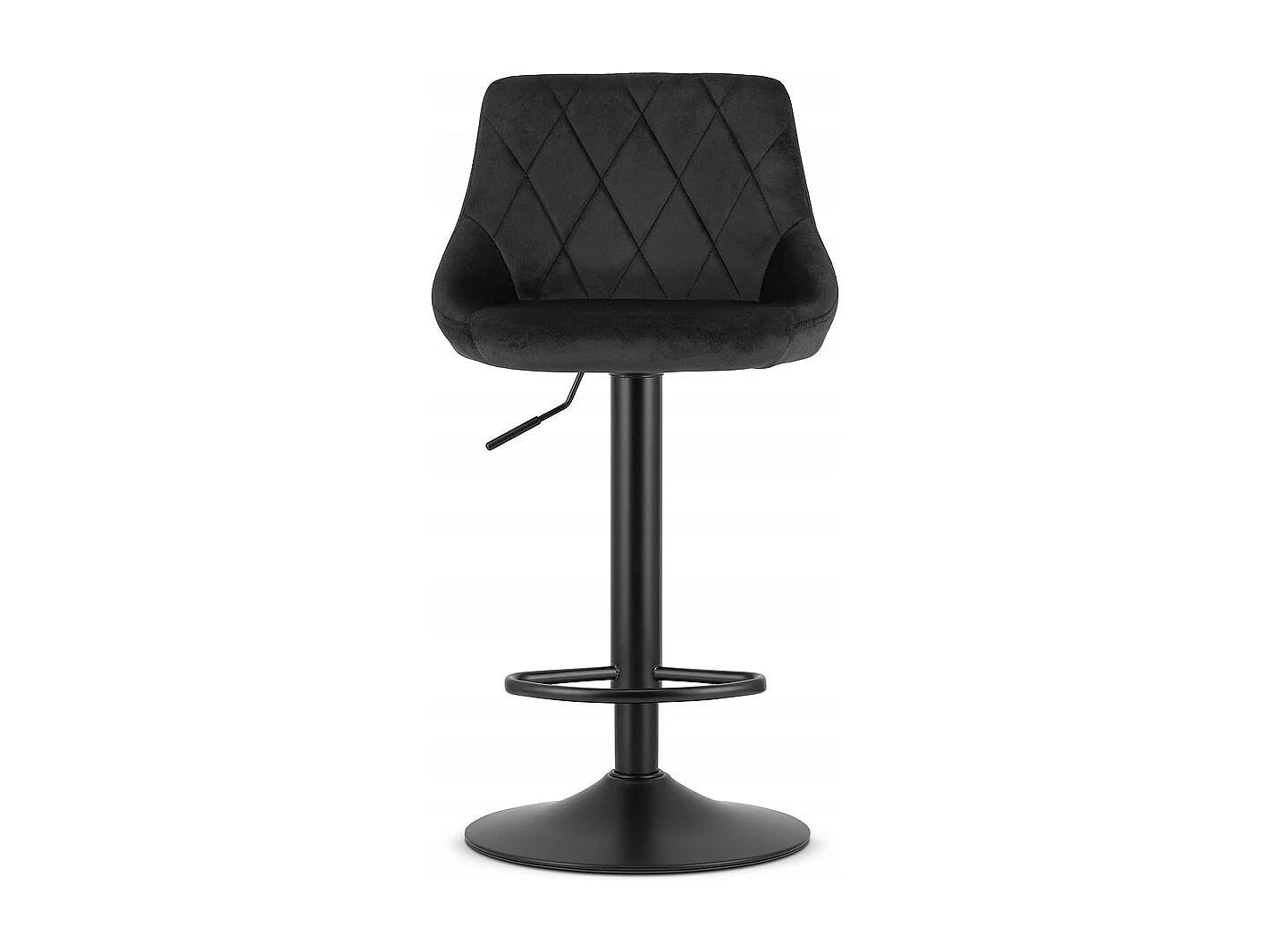 Tabouret KAST - velours noir / base noire x 2