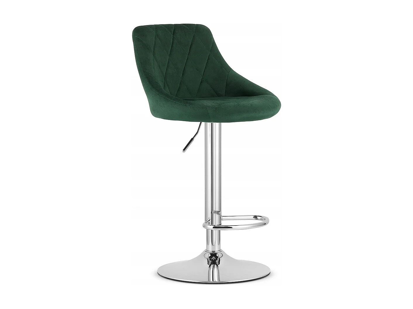 Tabouret KAST - velours vert / base chromée x 2