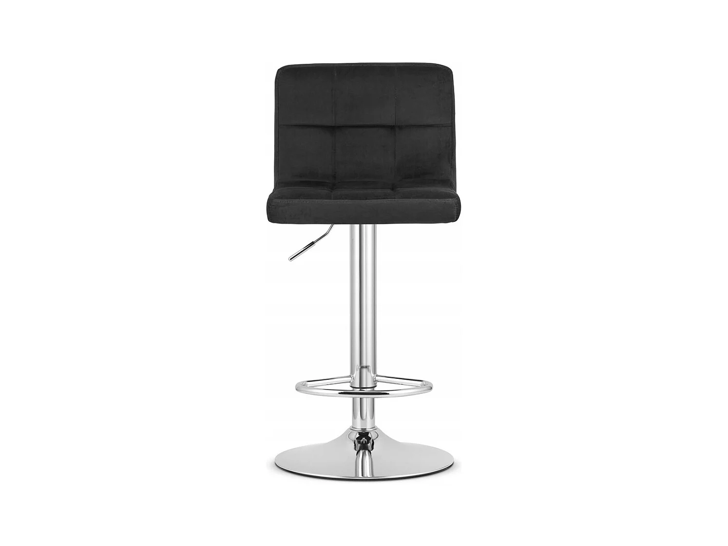 Tabouret PROT - velours noir / base chromée x 2