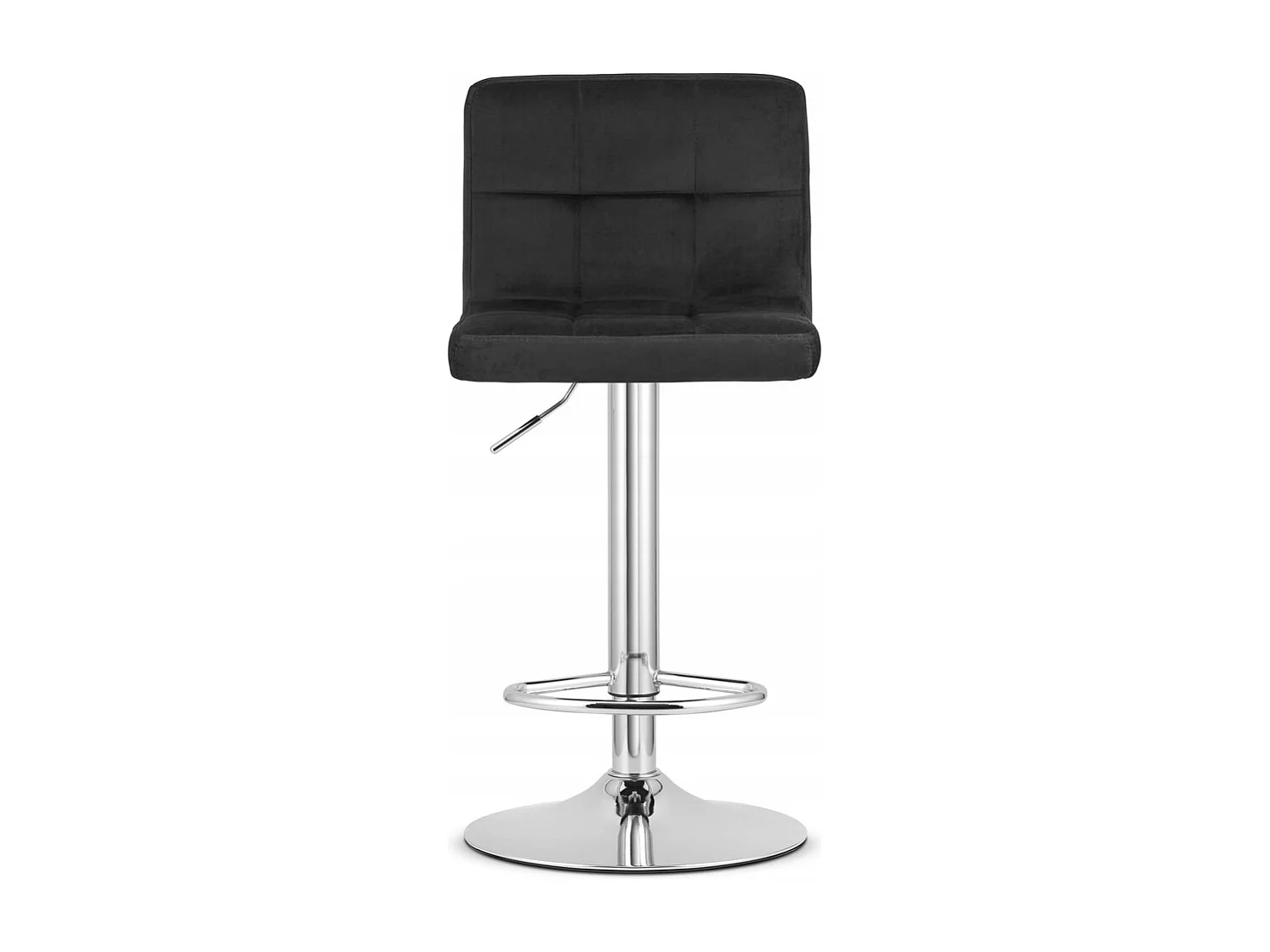Tabouret PROT - velours noir / base chromée x 2