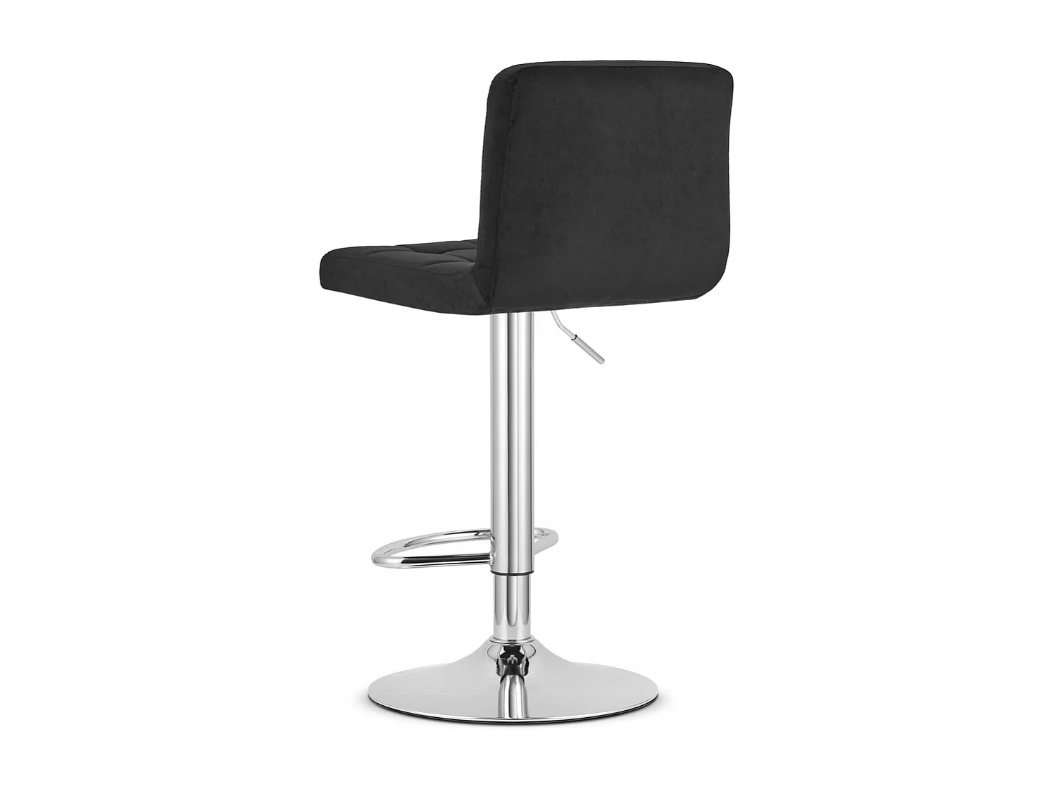 Tabouret PROT - velours noir / base chromée x 2