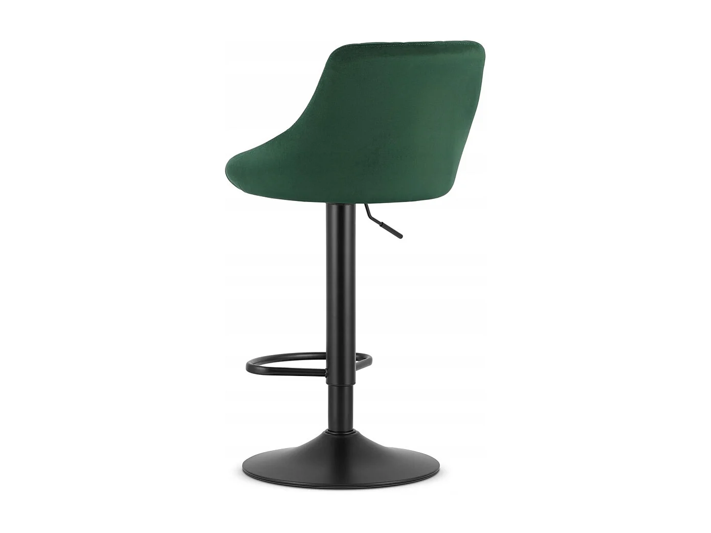 Tabouret KAST - velours vert / base noire x 2