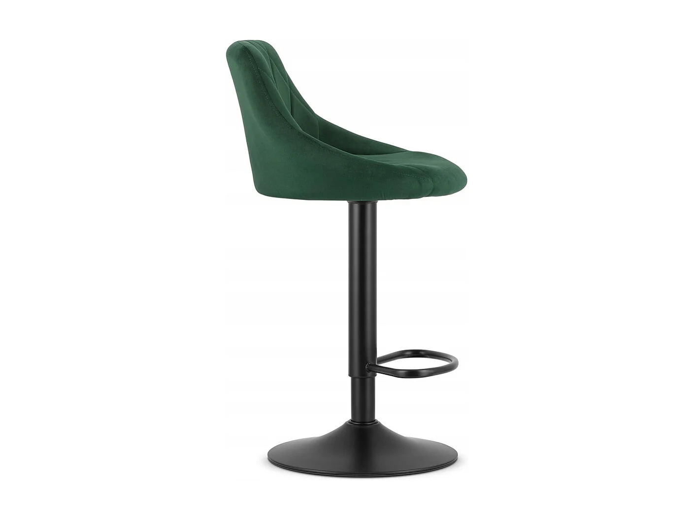 Tabouret KAST - velours vert / base noire x 2