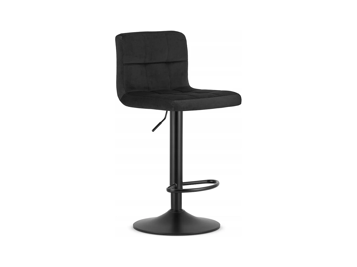 Tabouret PROT - velours noir / base noire x 2
