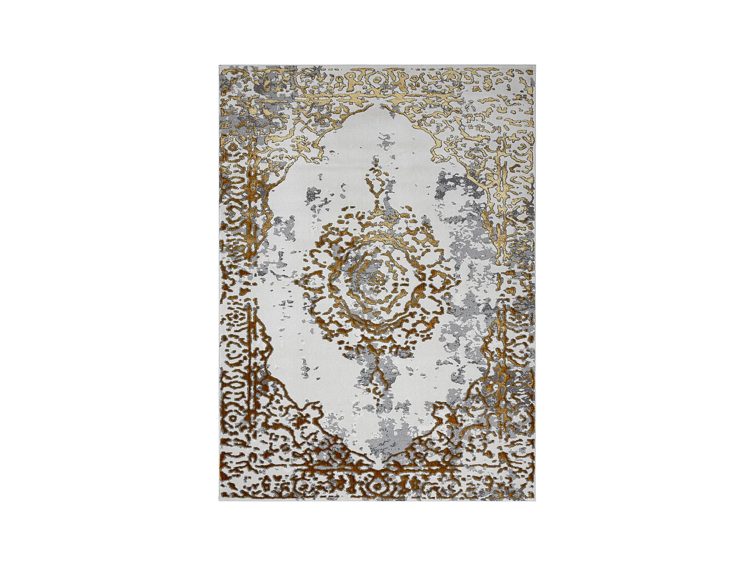 Tapis ALLURE 1961 Ornement, cadre - Structurel, élégant, glamour or  240x330 cm