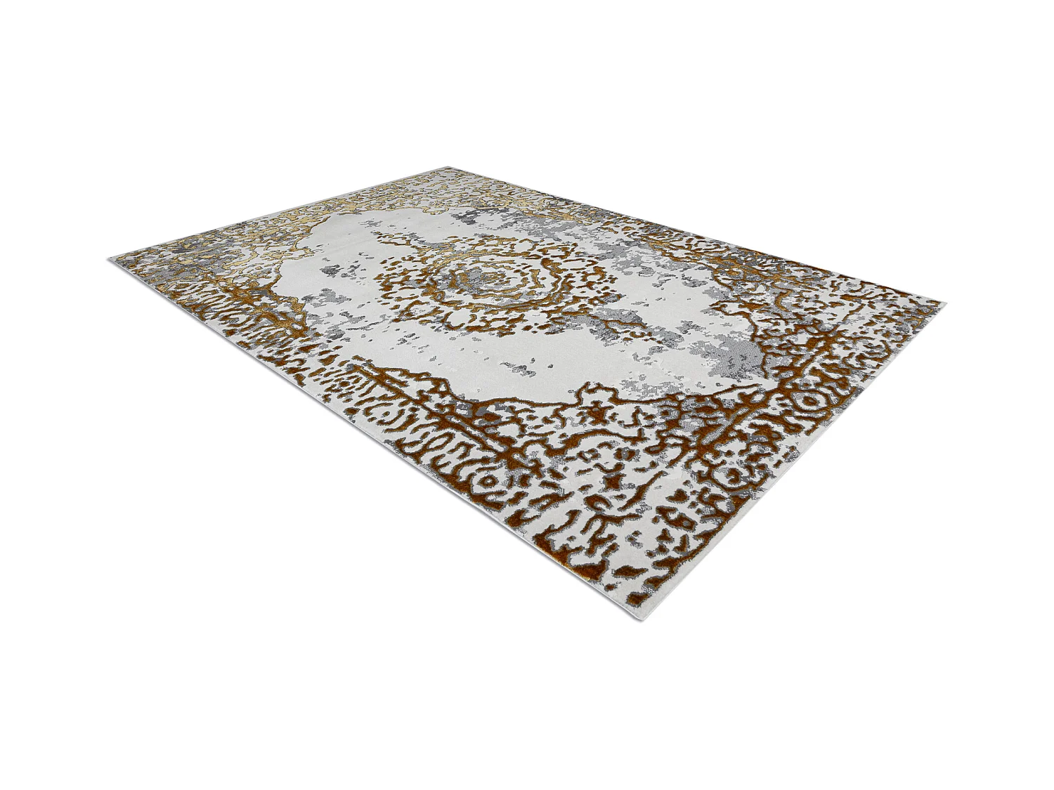 Tapis ALLURE 1961 Ornement, cadre - Structurel, élégant, glamour or  240x330 cm