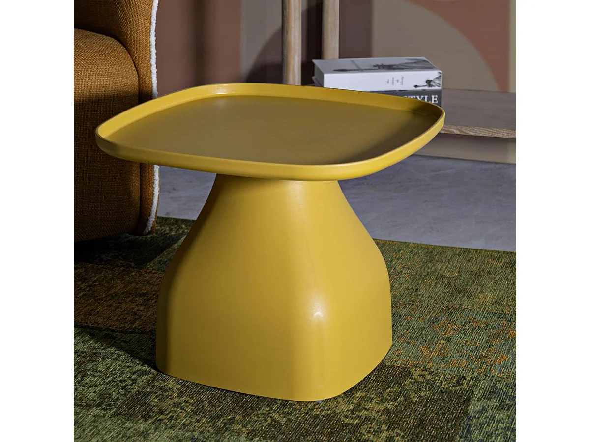 Table d'Appoint Carrée "Gea" 38cm Jaune