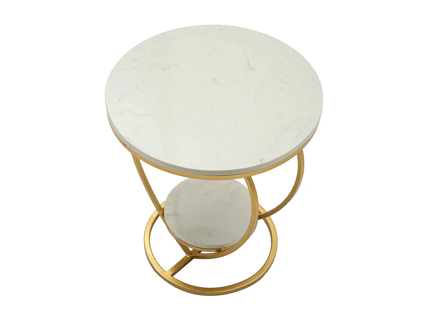 Table d'appoint en métal et marbre Heart 40 x 45.5 cm