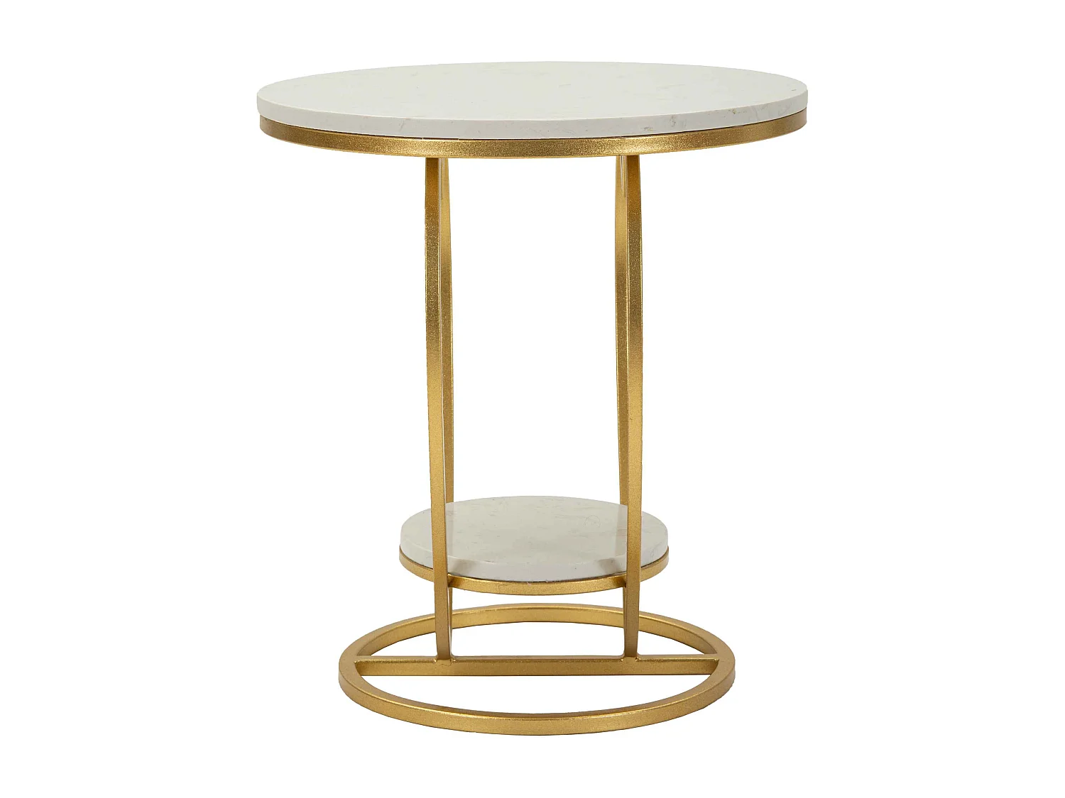 Table d'appoint en métal et marbre Heart 40 x 45.5 cm