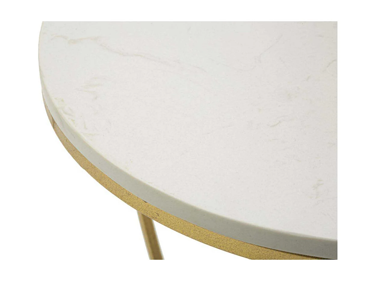 Table d'appoint en métal et marbre Heart 40 x 45.5 cm