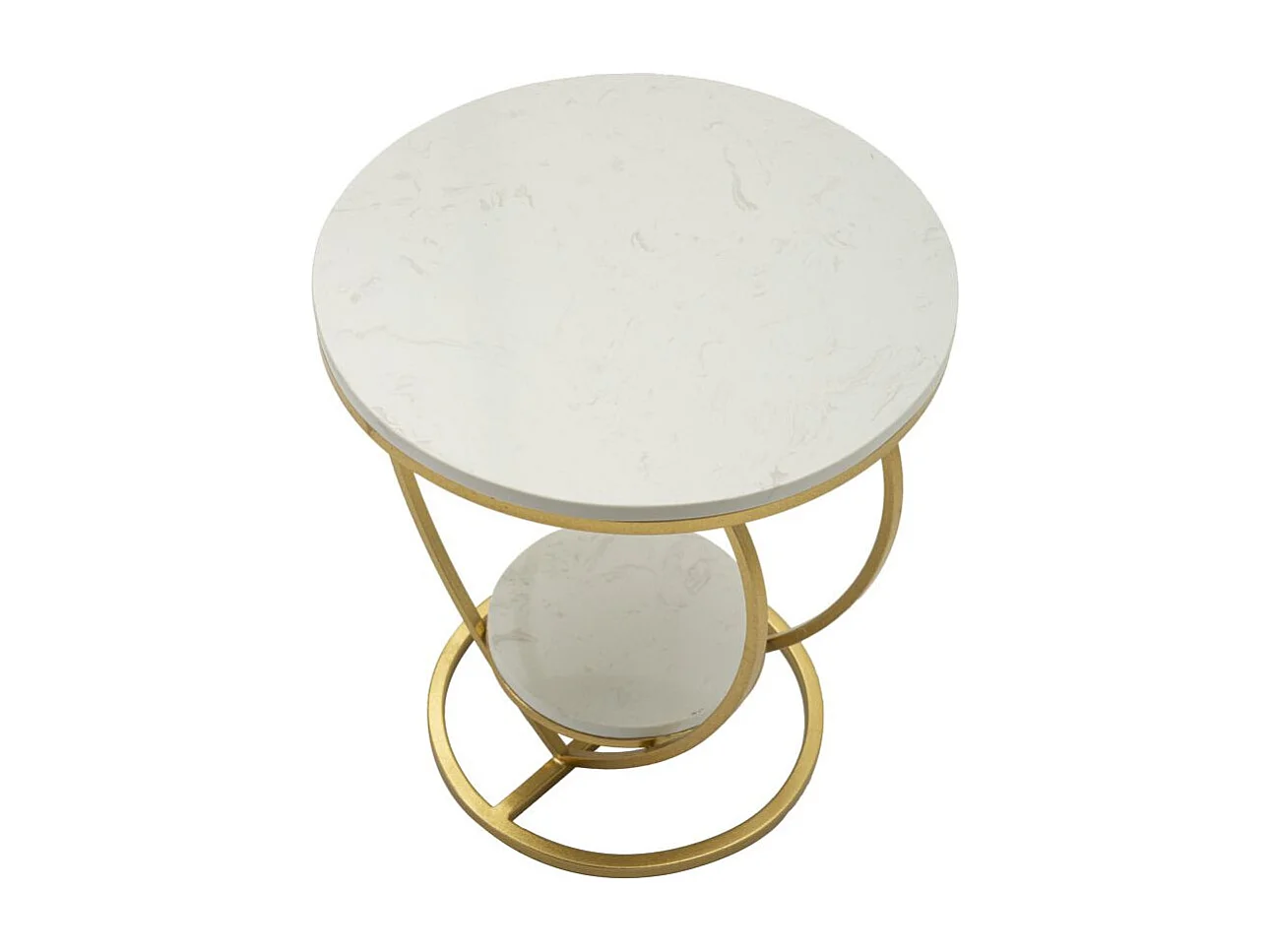 Table d'Appoint Design "Heart" 45cm Or