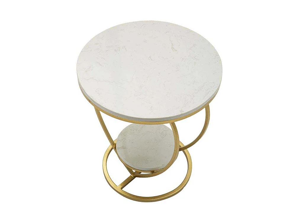 Mesa de centro de metal dorado ø 40x45,5 cm