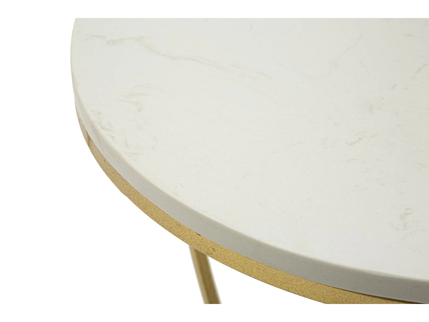 Mesa de centro de metal dorado ø 40x45,5 cm