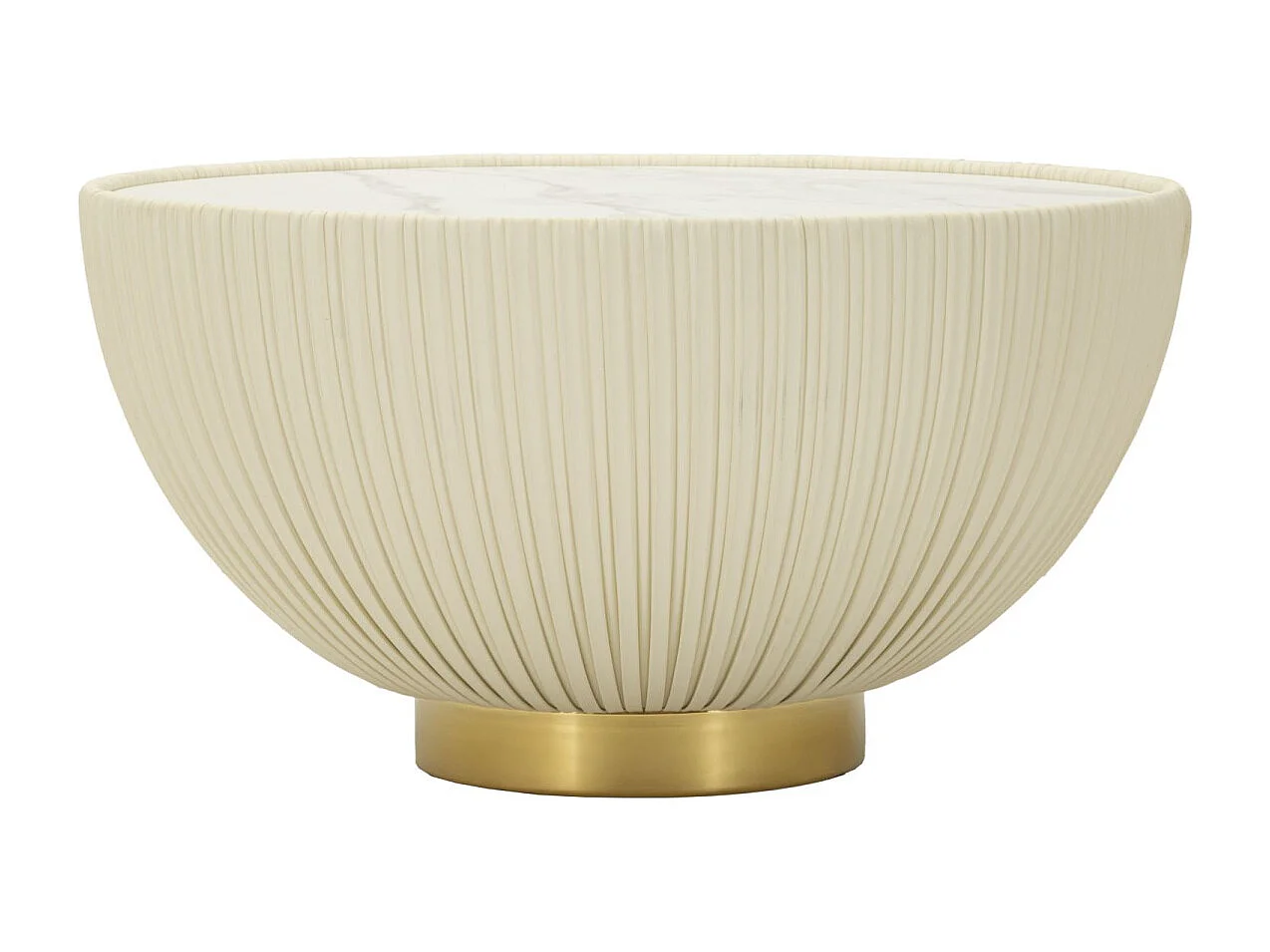 Table Basse Design "Elge" 71cm Crème