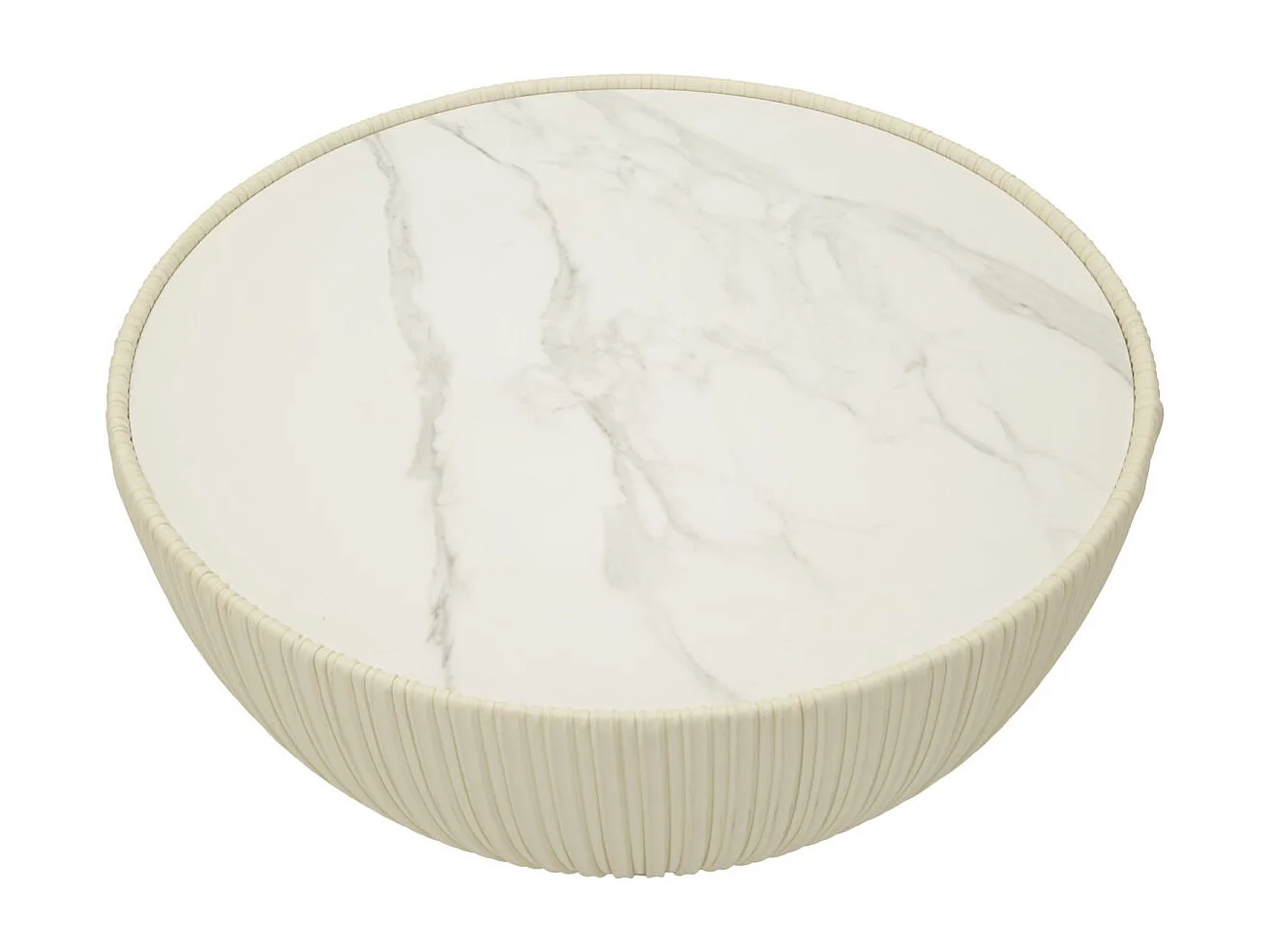 Table Basse Design "Elge" 71cm Crème