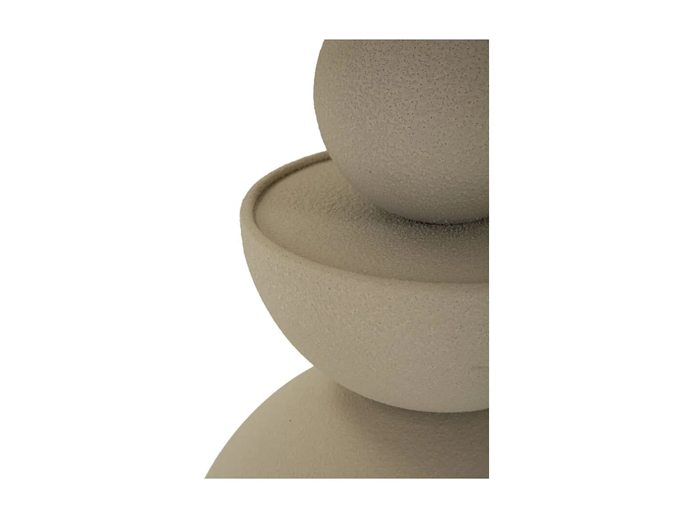 Tavolinetto in metallo crema e specchio cm ø 45x49,5