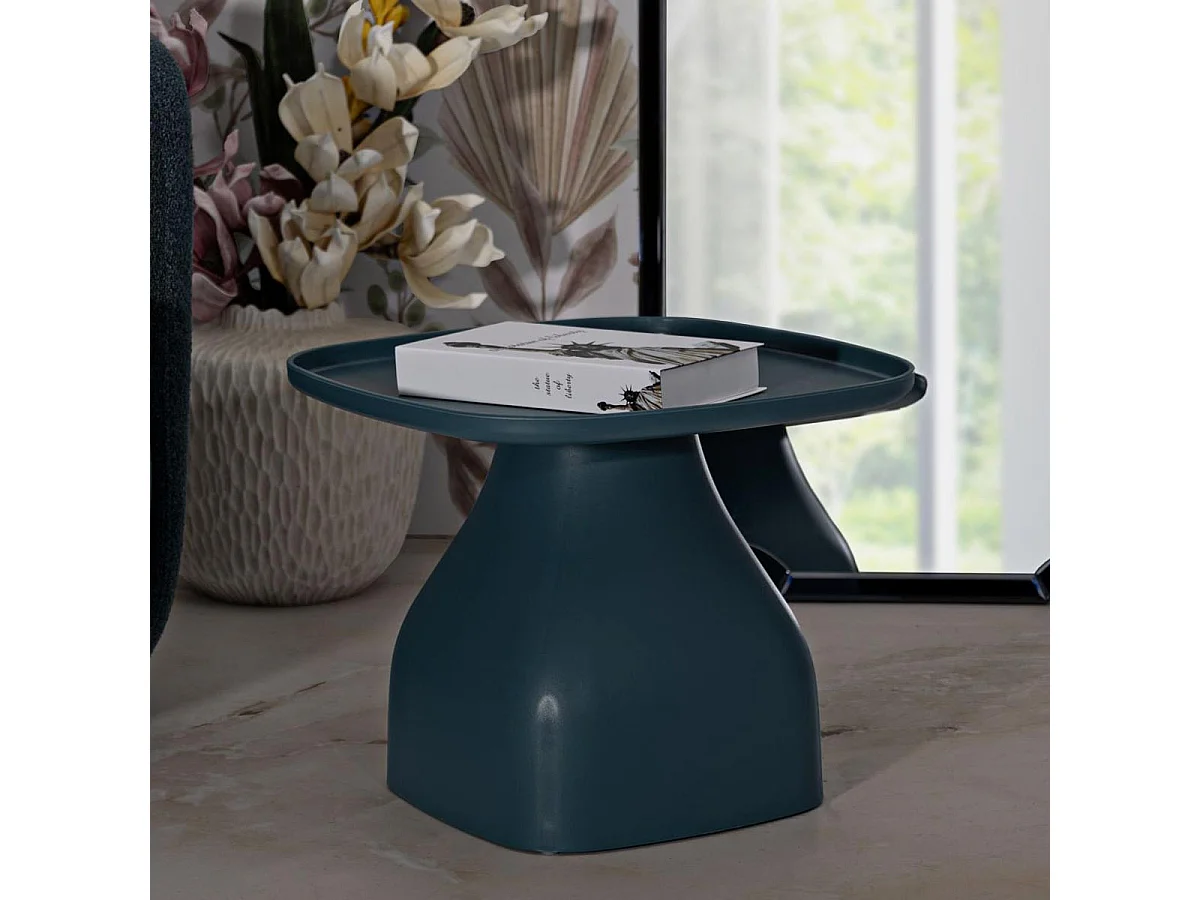 Table d'Appoint Carrée "Gea" 38cm Bleu