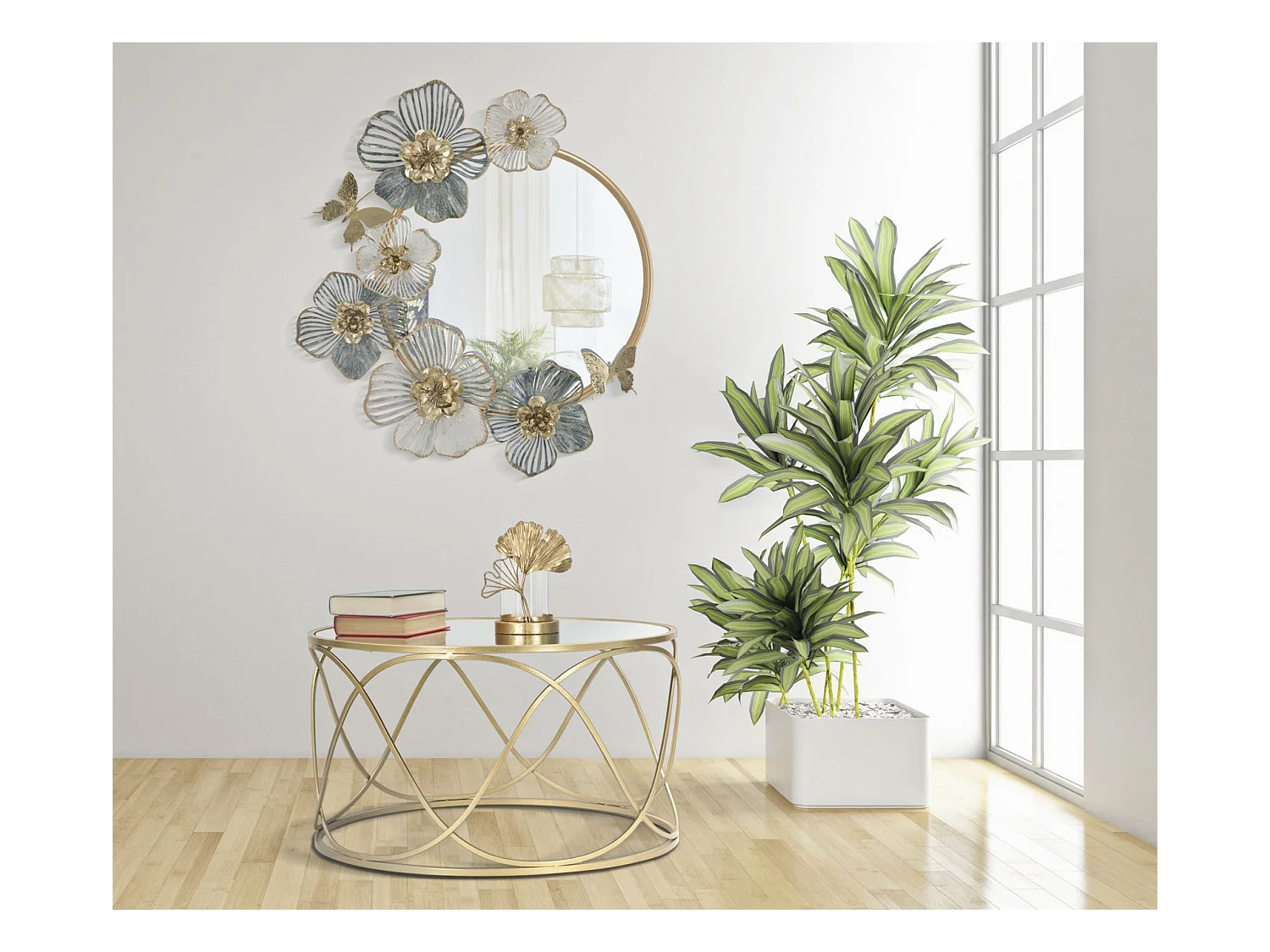 Table Basse Design "Lury" 70cm Or