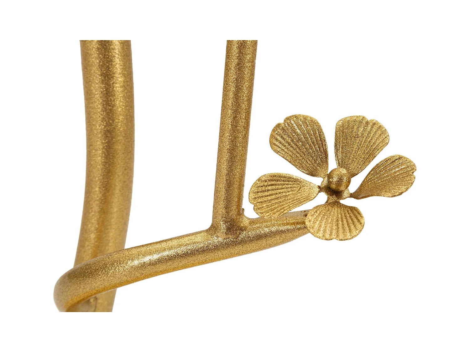 Tavolinetto in metallo dorato e vetro cm ø 38x60