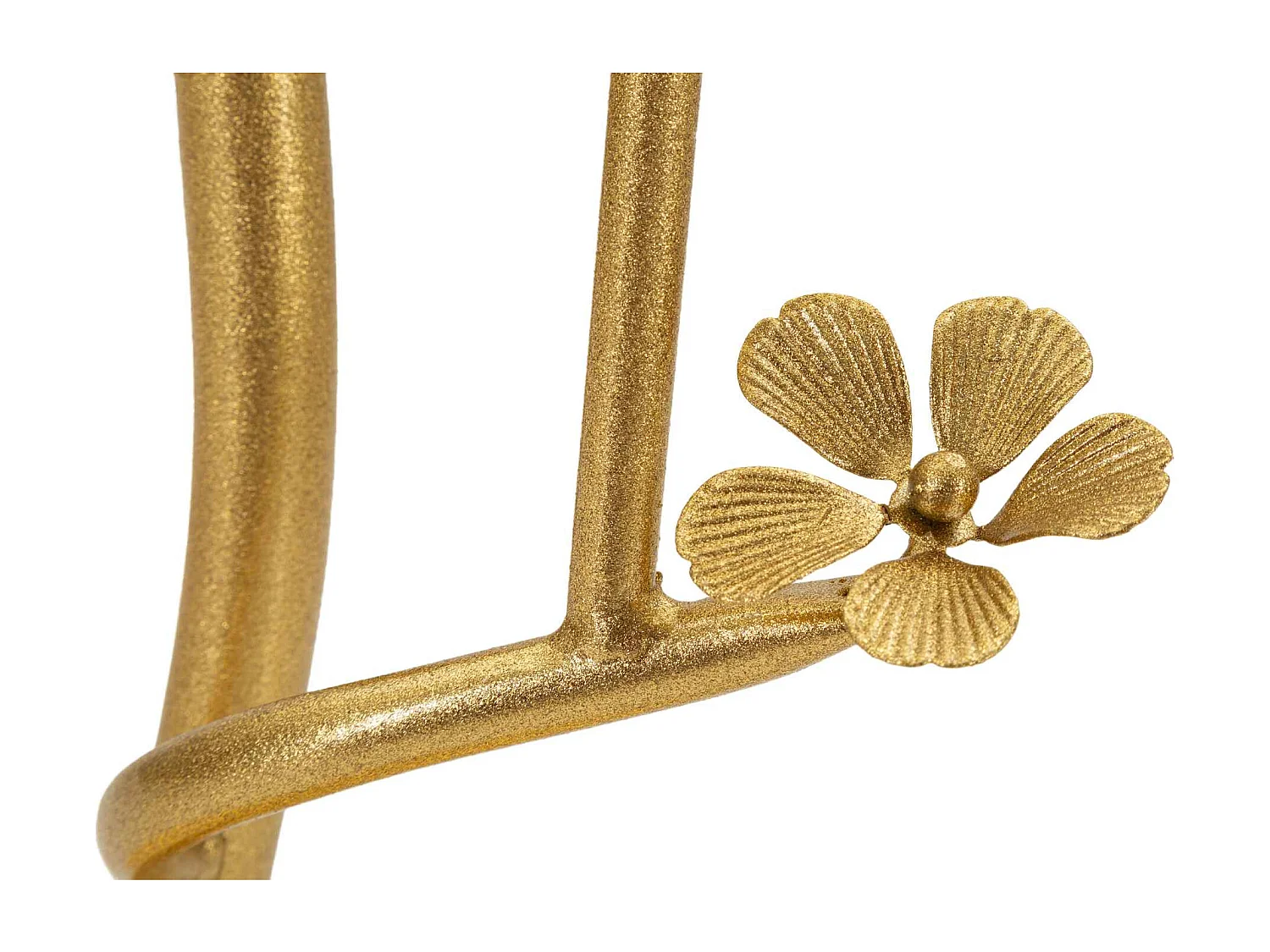 Tavolinetto in metallo dorato e vetro cm ø 38x60