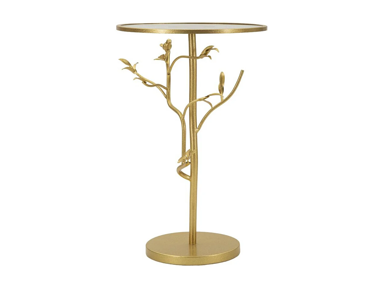 Table d'Appoint Design "Birds" 60cm Or