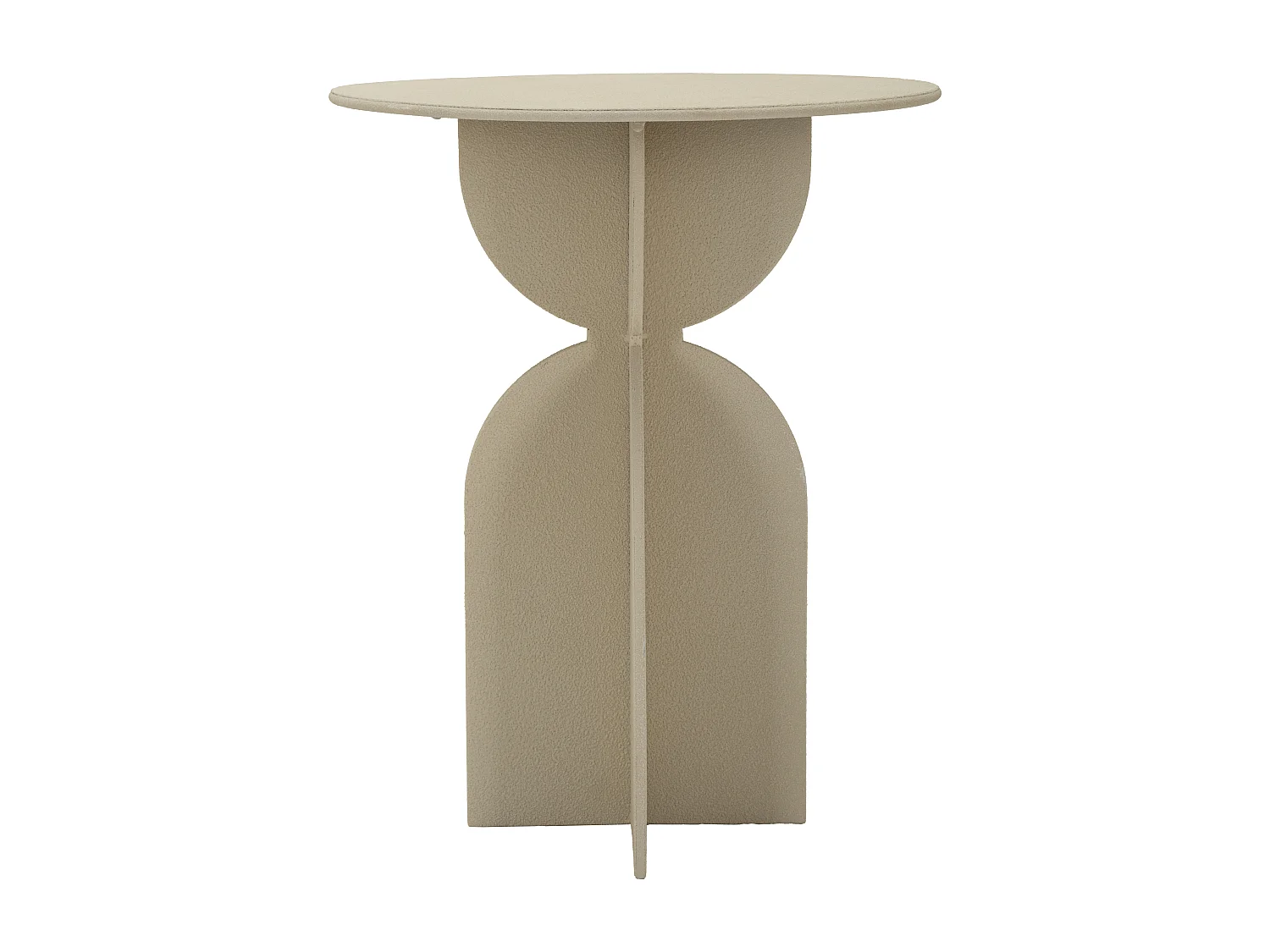 Table basse en métal crème cm ø 45x58