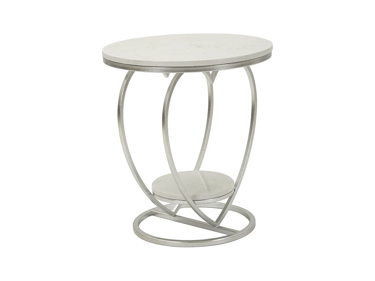 Table d'appoint en métal et marbre Heart 40 x 45.5 cm