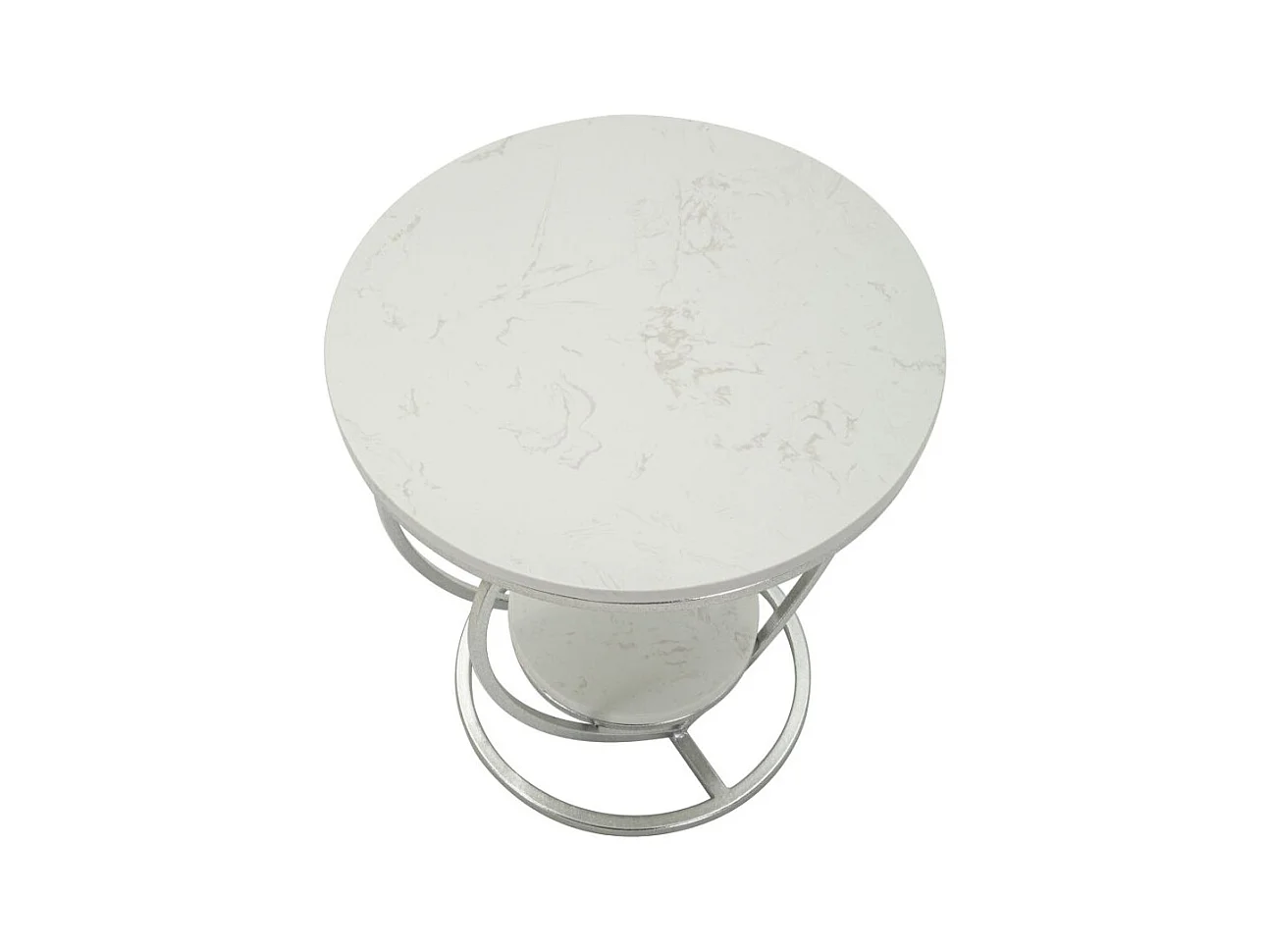 Table d'appoint en métal et marbre Heart 40 x 45.5 cm