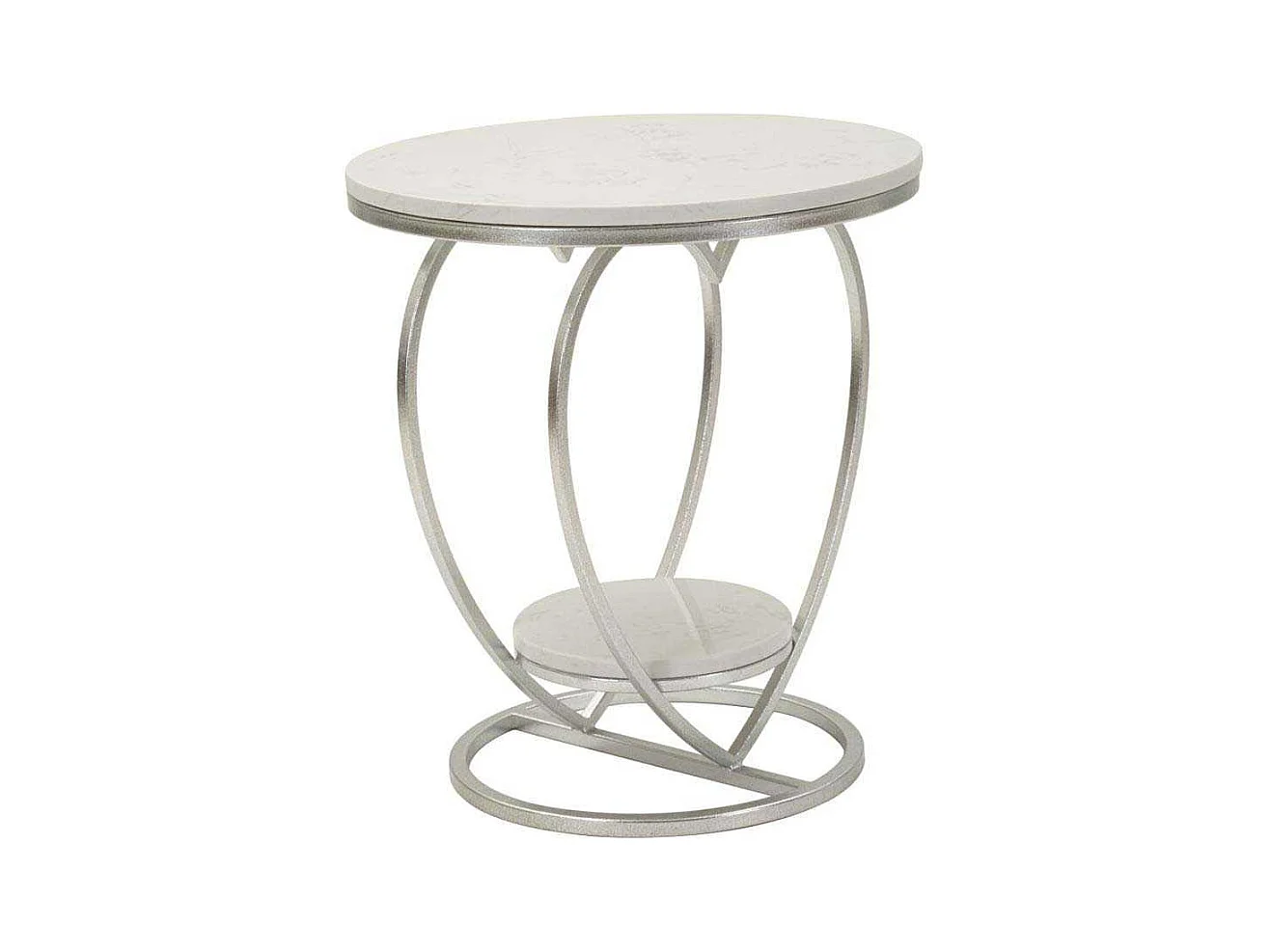 Table d'appoint en métal et marbre Heart 40 x 45.5 cm