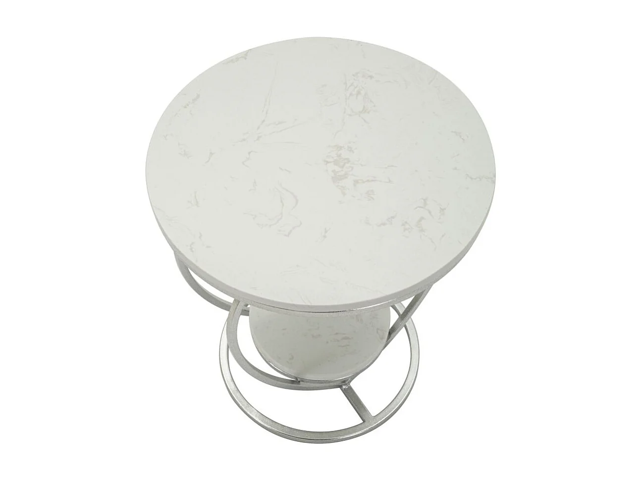 Table d'appoint en métal et marbre Heart 40 x 45.5 cm